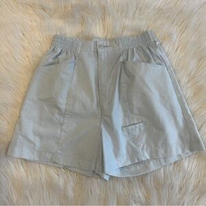 Vintage Light Patel‎ Blue Fabric High Rise Shorts Size Small